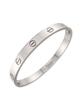 Cartier Love Bracelet 17 18k WG White Gold 750 Bangle Certificate